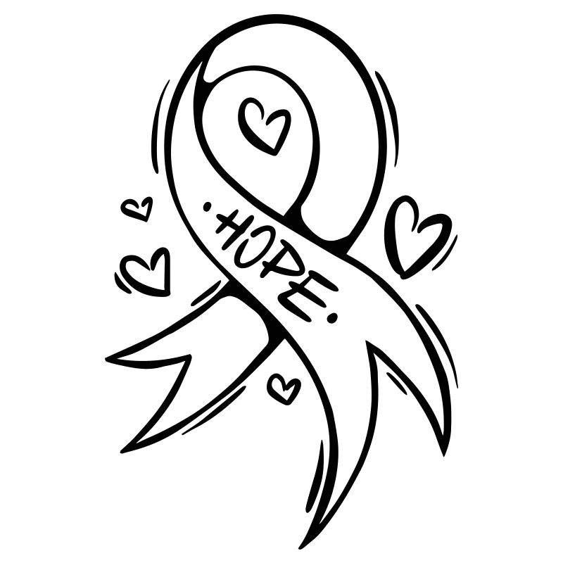 Hope Cancer Schleife Herz
