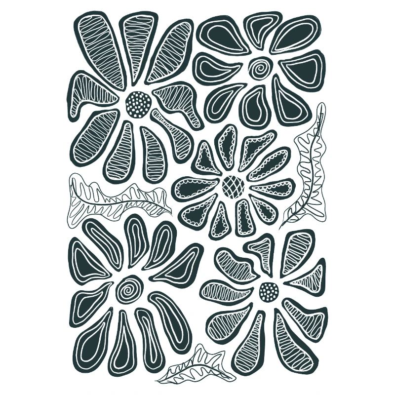 Doodle Daisy Bloom Floral Sketch