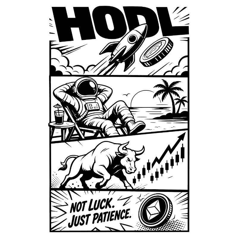 HODL Crypto Rocket Meme