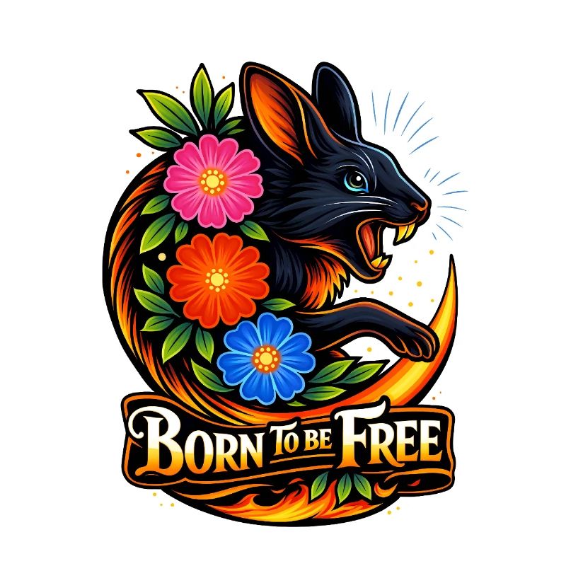 Lièvre aussi libre que le vent et les fleurs