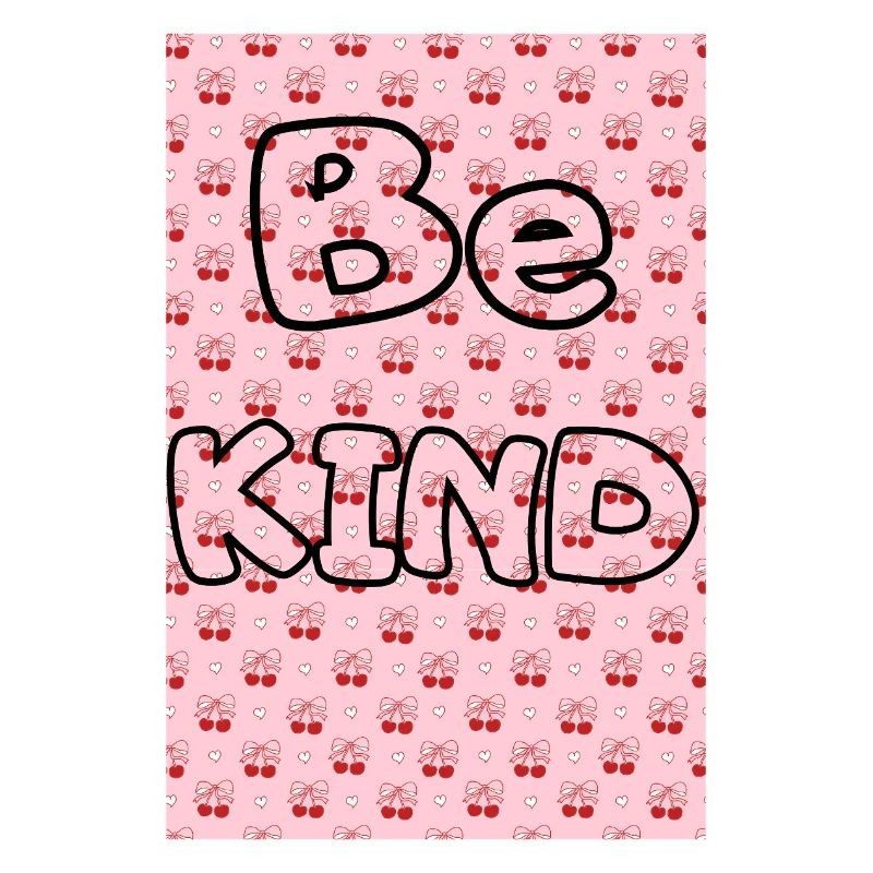 Be kind with cherry pattern