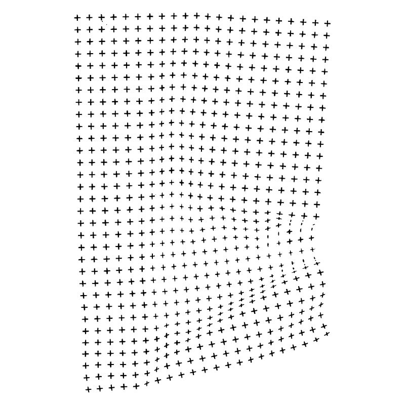 Optische Illusion eines Knitter effekts