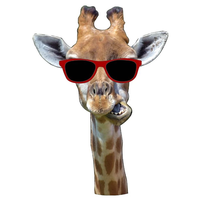 funny, cool giraffe with sunglasses