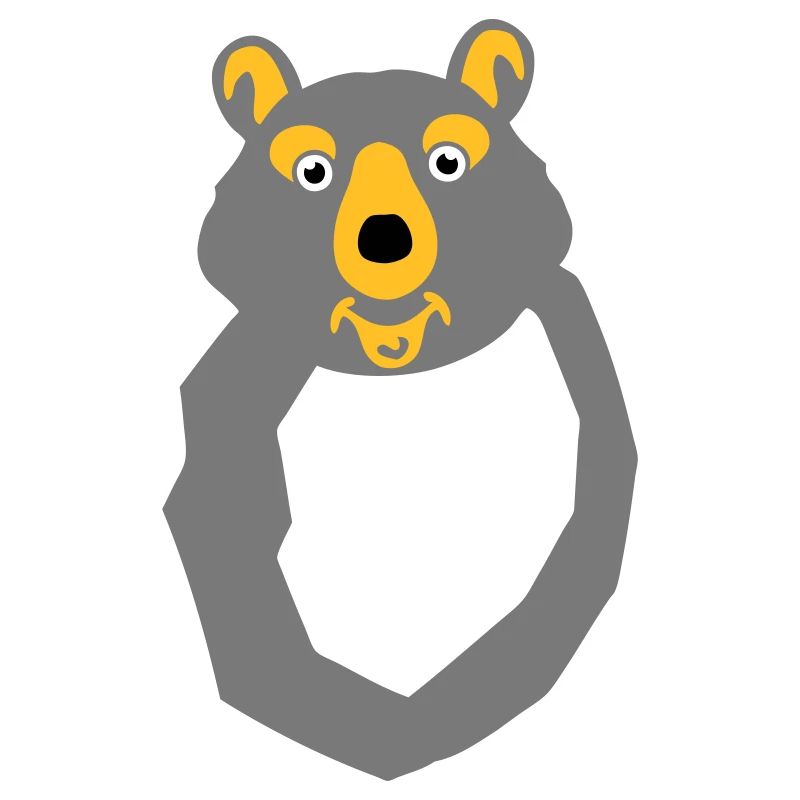 bear letter o drawing