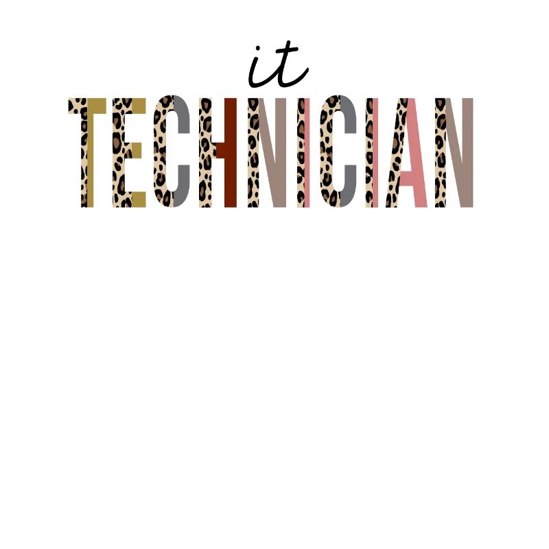IT Technician Leopard Print Funny