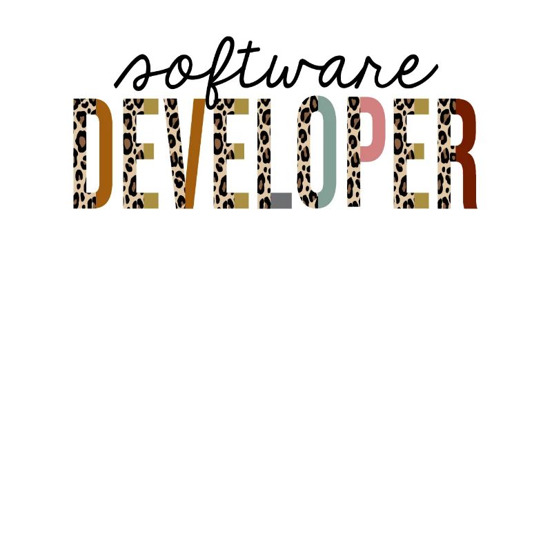 Software Developer Leopard Print Funny