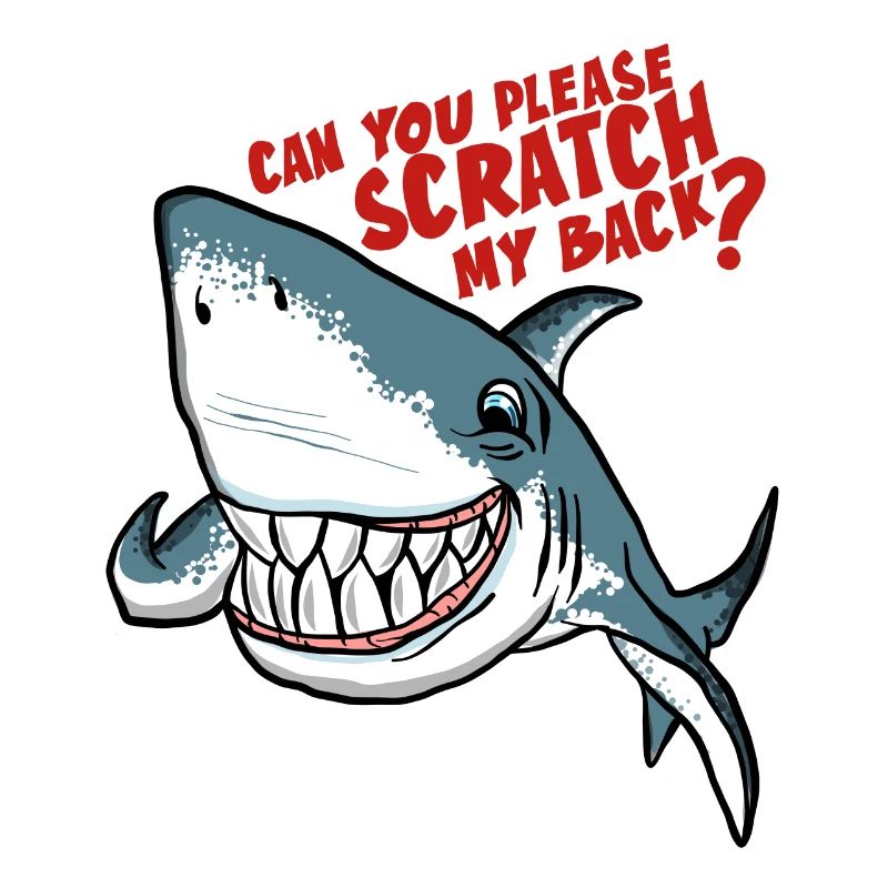 Grand requin blanc gratte mon dos