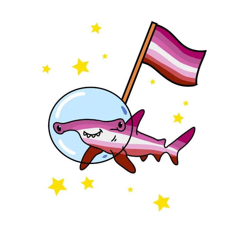 Requin-marteau lesbien dans l’espace Lesbian Pride