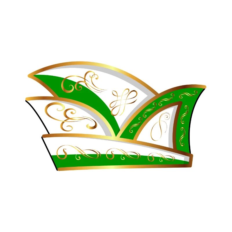 CASQUETTE DE COMITÉ CASQUETTE VERT BLANC CARNAVAL