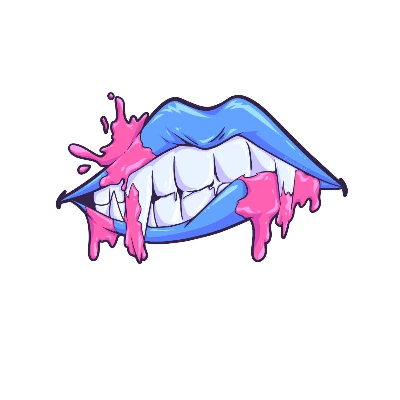 Face mask mouth lips vampire