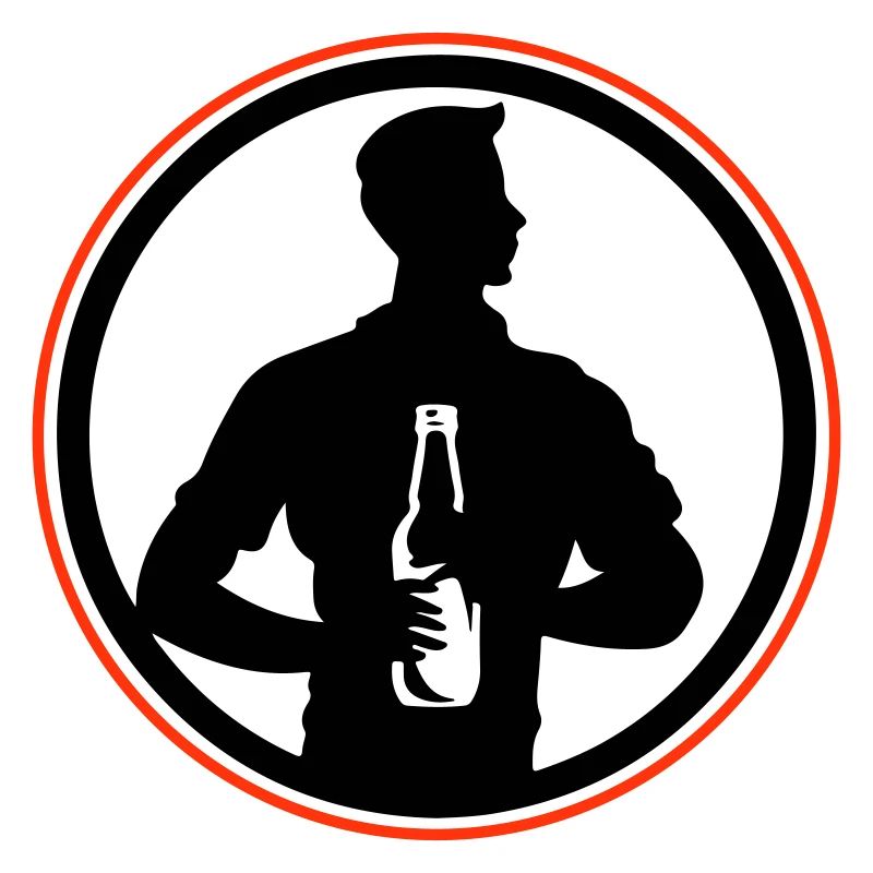 Flasche Bier Trinken Silhouette