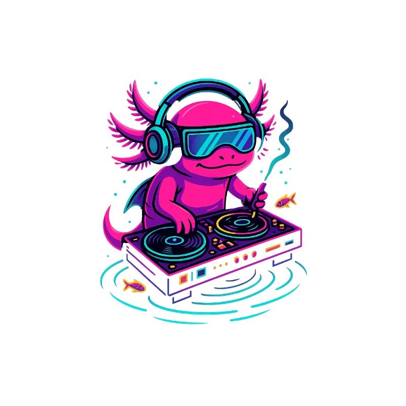 DJ Axolotl with Cyberpunk Vibe
