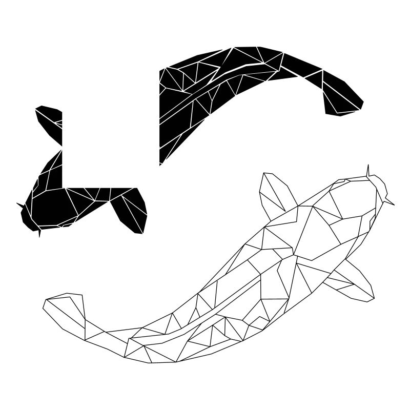 koi black and white