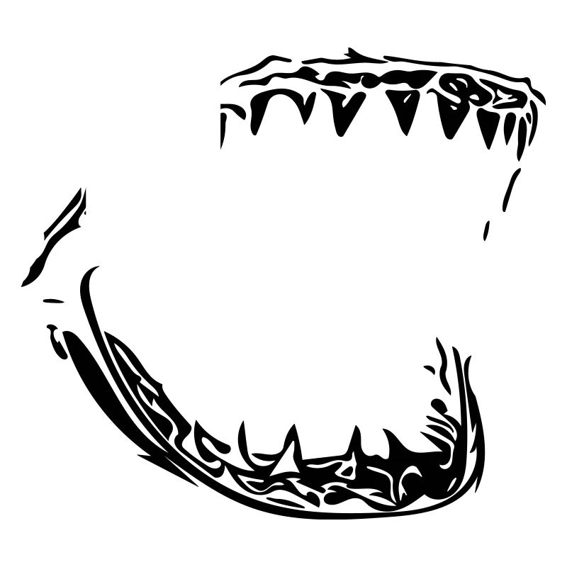 Mors de requin vecteur géant