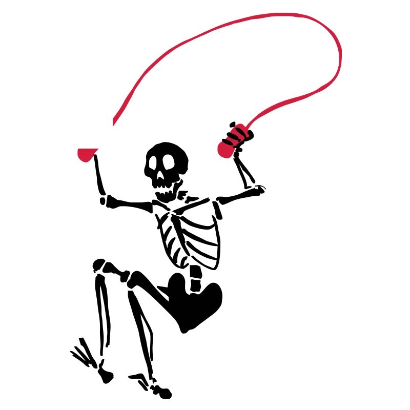 Skeleton jumping rope