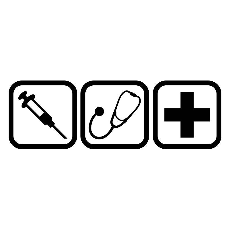 Stéthoscope seringue Croix docteur logo