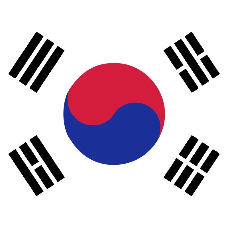 Emblème du drapeau Corée du Sud Corée