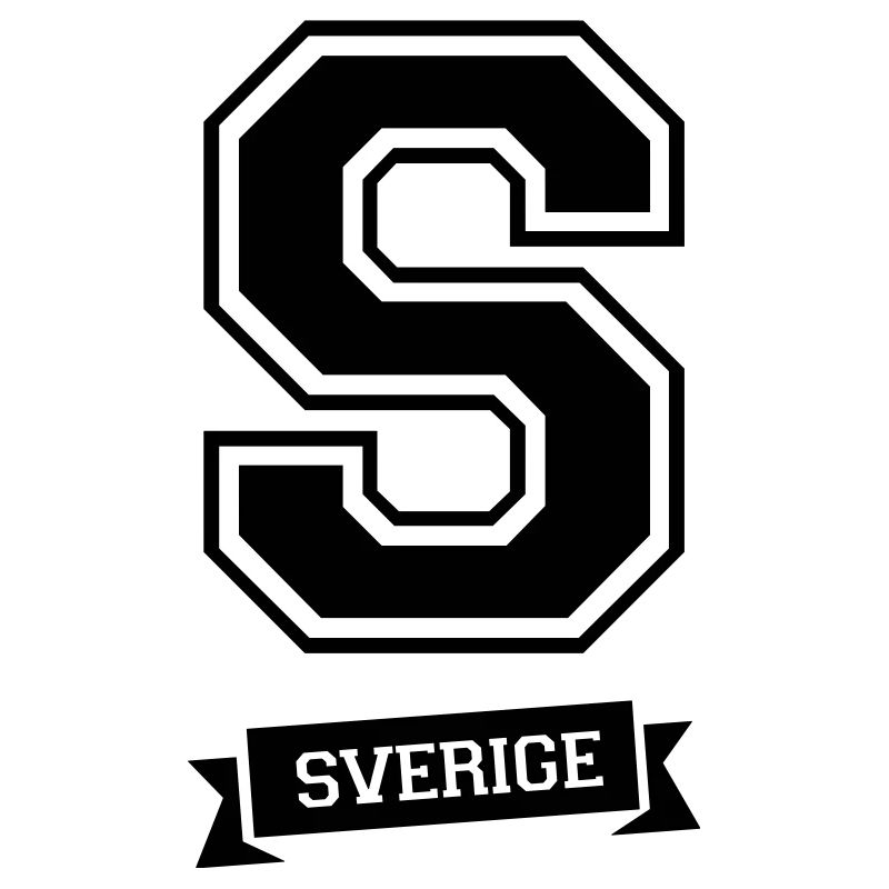 "S" Sverige (Varsity Style)
