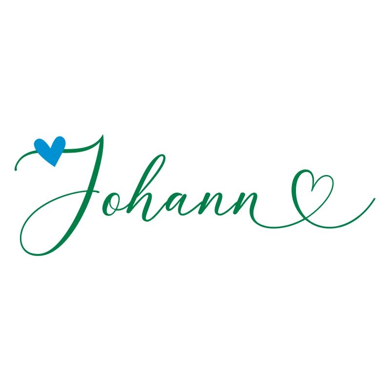 Johann Surname First name Calligraphy Heart
