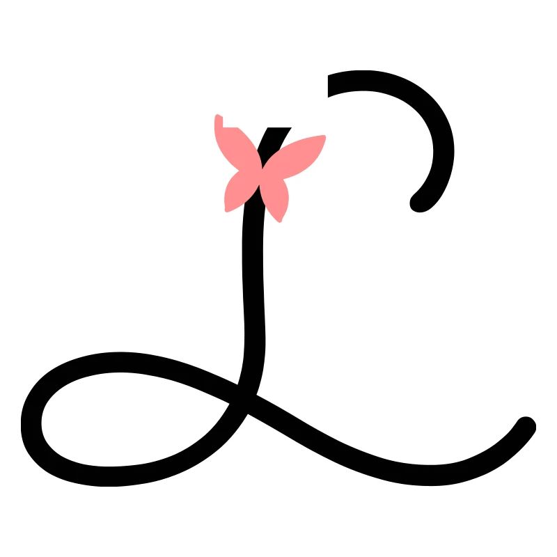 Buchstabe L Schmetterlingsbuchstabe