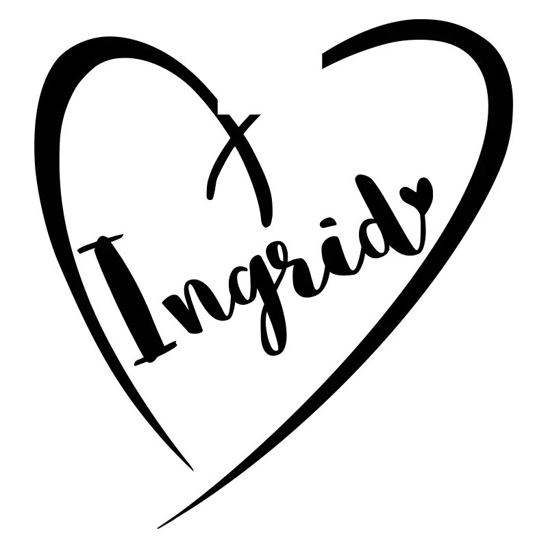 Ingrid surname First name in heart frame