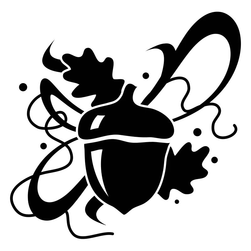 Eichel mit Eichenblätter