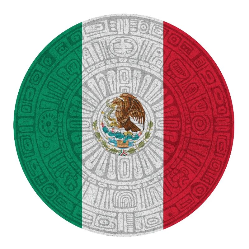 Drapeau mexicain style piétinement