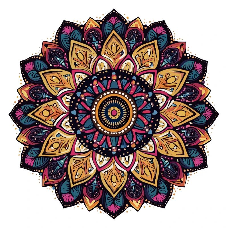 Lebendige Mandala-Blüte