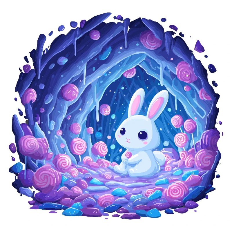 Le Lapin au clair de lune dans la Forêt de Roses