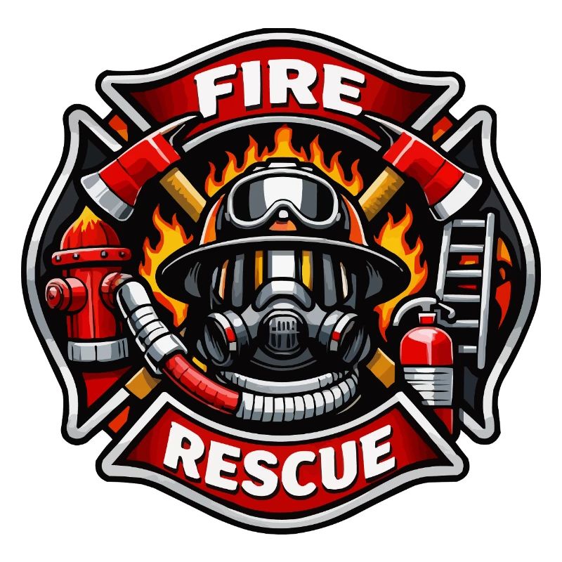 Fire Brigade Rescue Badge