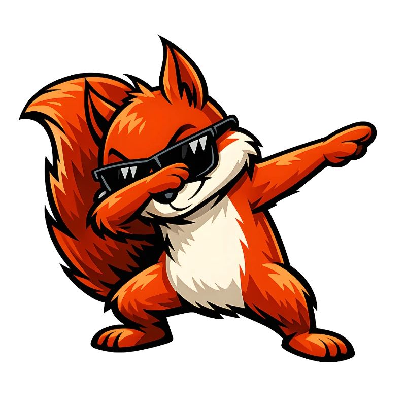 Dabbing Red Squirrel