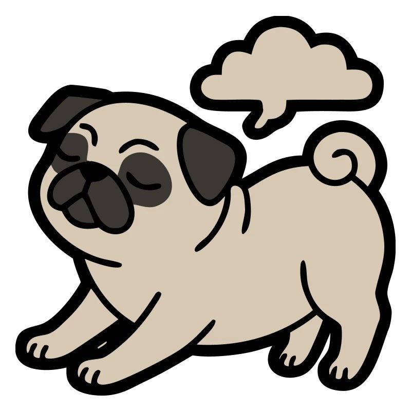 farting pug dog funny