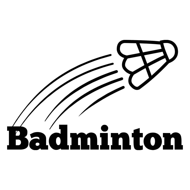Badmintontext mit hochfliegendem Shuttle