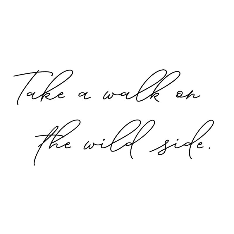 Take A Walk On The Wild Side Statement