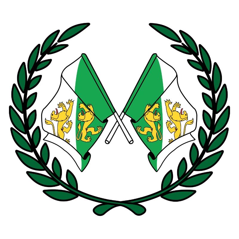 Drapeaux du comté de Thurgovie Suisse couronne de laurier