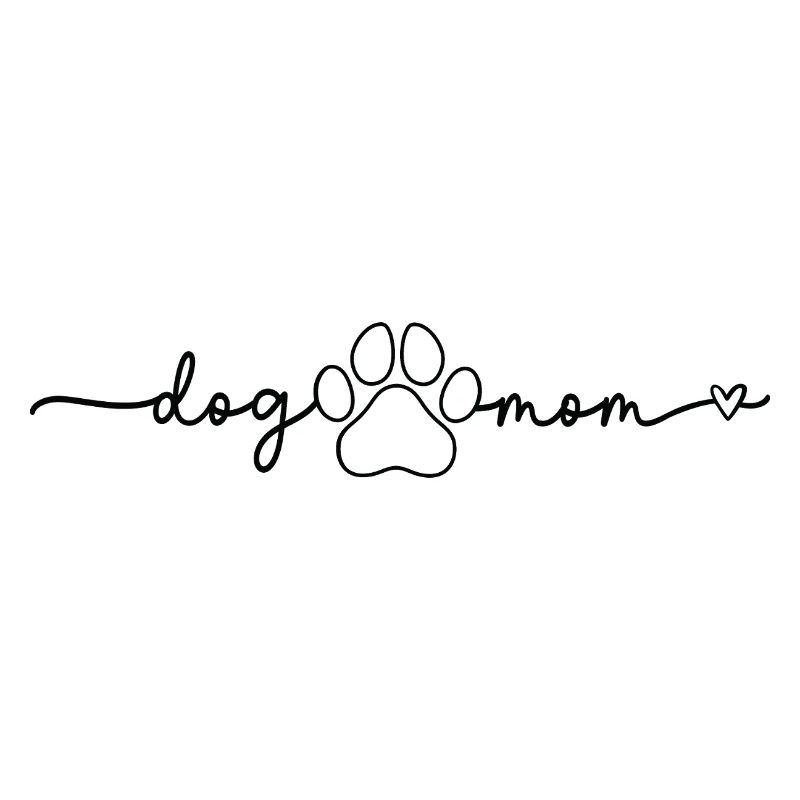 Dog Mom Paws Script Design Mom