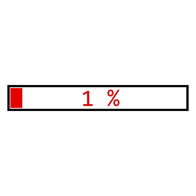 Loading Bar Red 1% outline Black