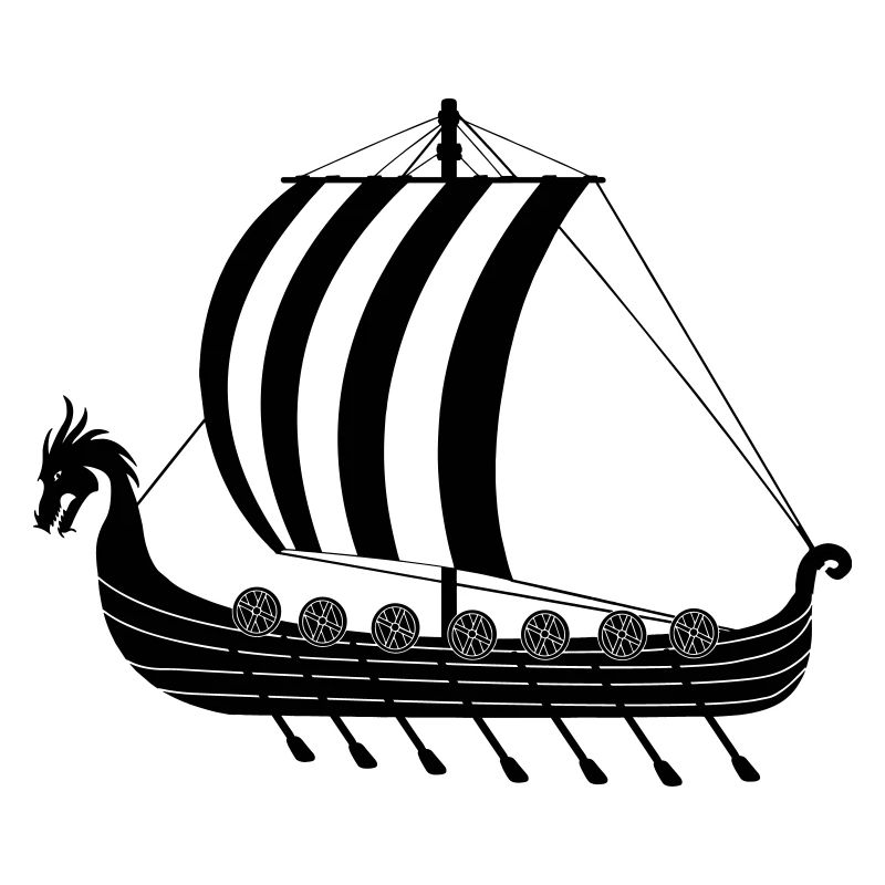 Wikinger-Drachenschiff dragar