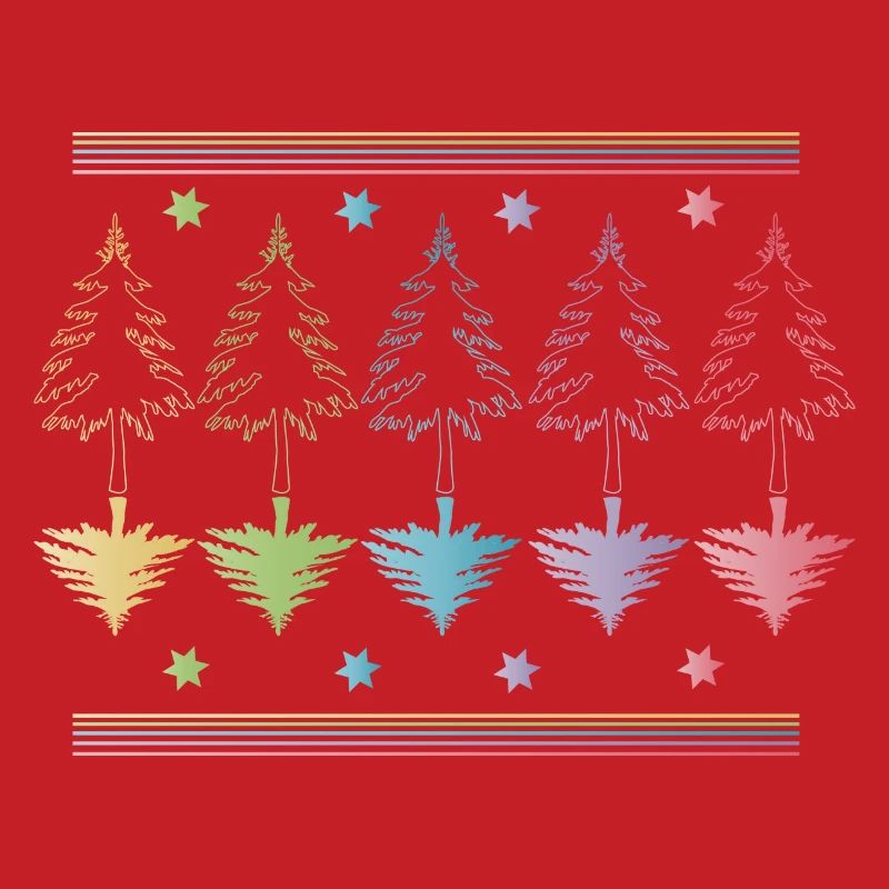 Christbaum, Tannenbaum oder Weihnachtsbaum Umrisse