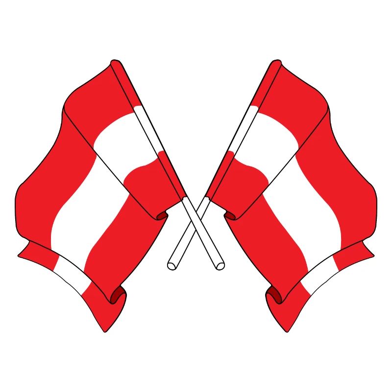 Deux drapeaux Autriche
