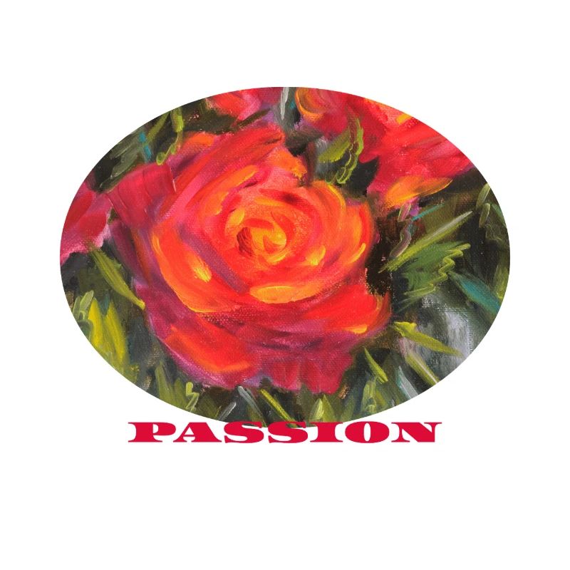 Passion - Vibrant Red Rose Macro Ellipse
