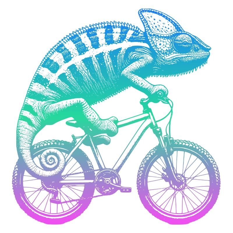 Caméléon cycliste