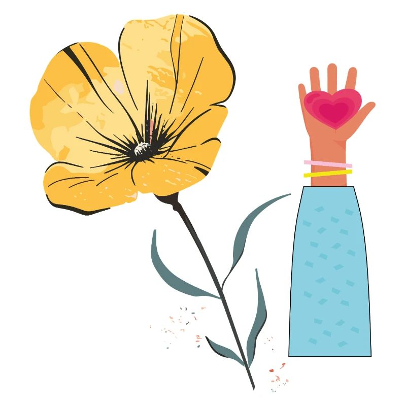 Cœur de la Main de Fleur