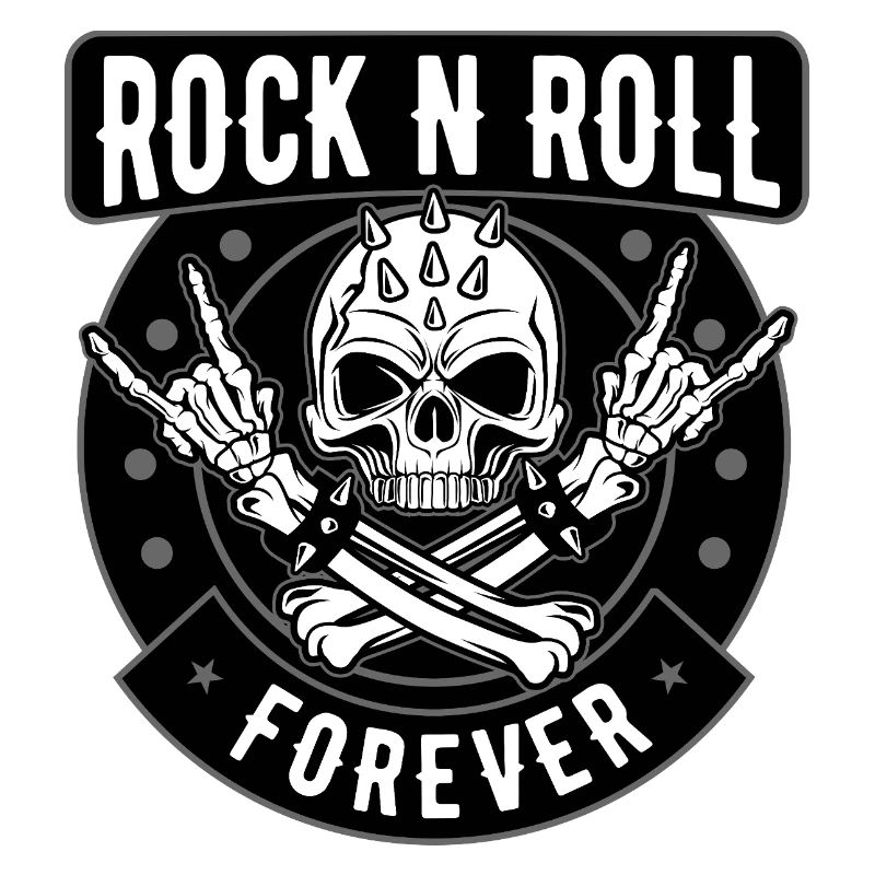 Écusson du Crâne du Rock N Roll