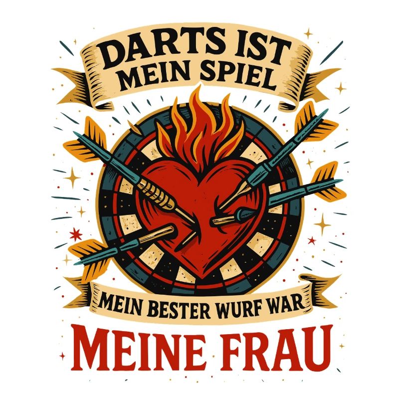 Darts Liebe Ehefrau, mein bester Wurf Herz Spruch