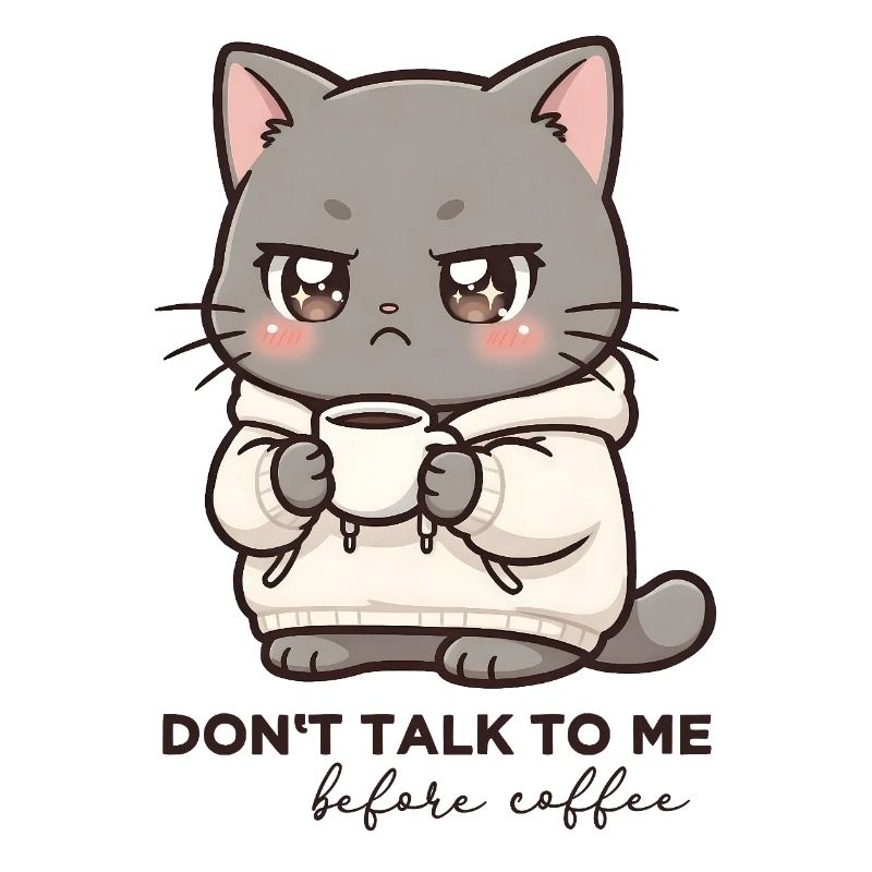 Don‘t talk to me before Coffee cat