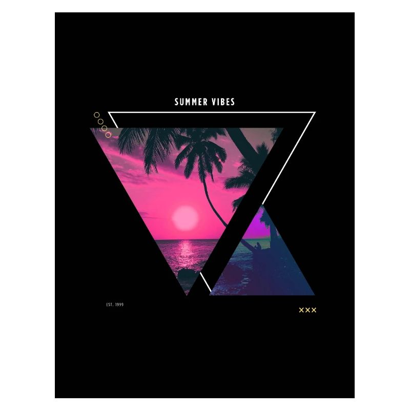 Coucher de soleil tropical Triangle Design