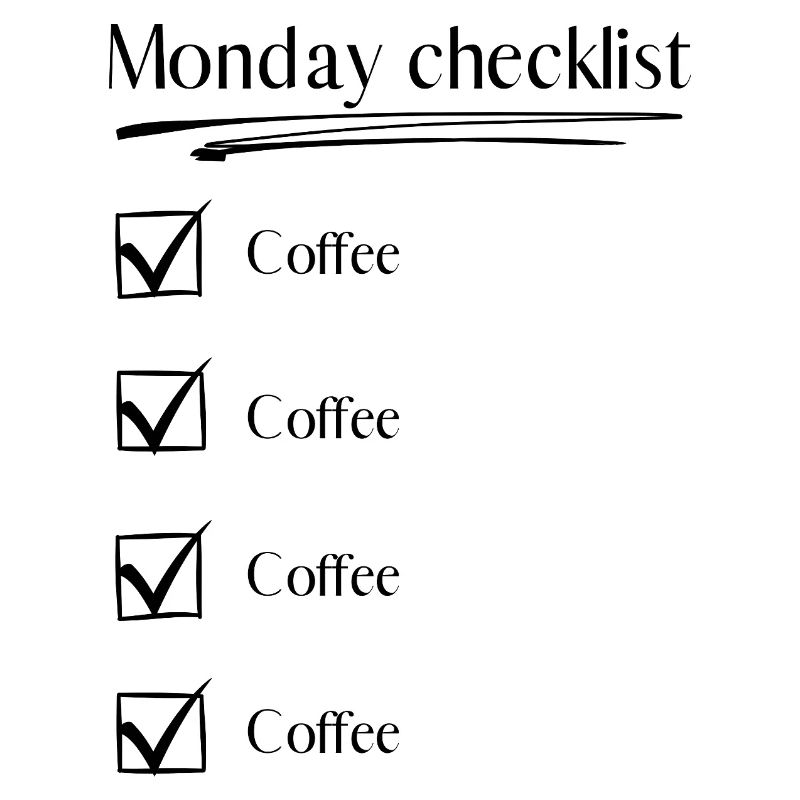 Monday Checklist – Coffee Coffee Coffee