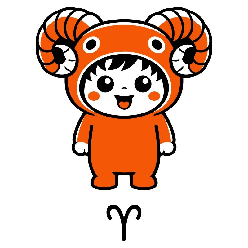 Sternzeichen Widder im Kawaii Style