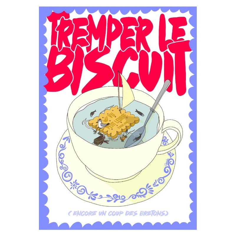 Tasse Thé Biscuits Pop Art Drôle